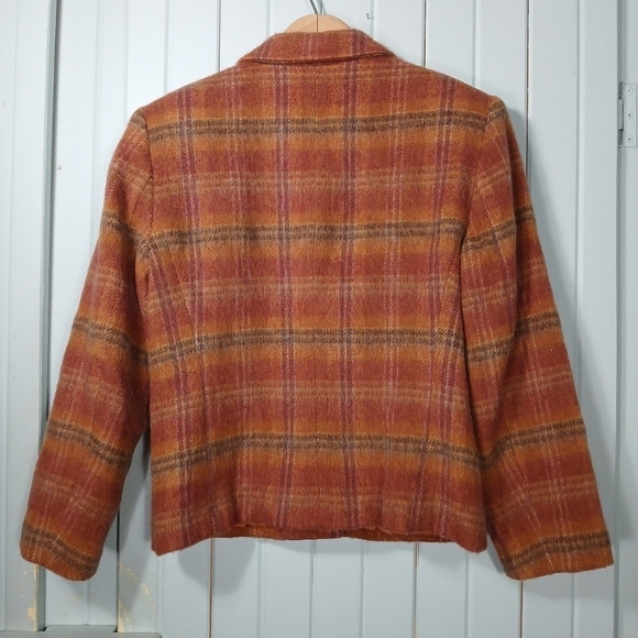 Vintage wool/mohair blend plaid blazer - Picture 2 of 10